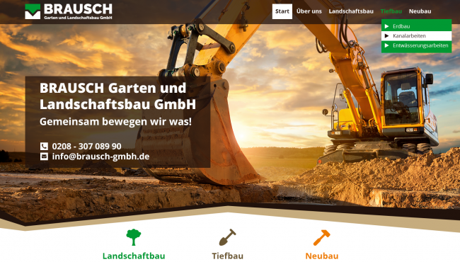 Startseite der neuen BRAUSCH Website